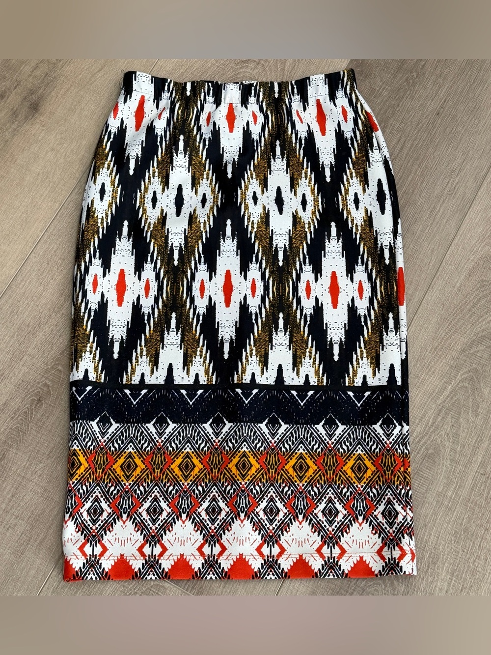 Maeve Anthropologie Iguazu Ikat Global Tribal Print Stretch Pencil Skirt Size XS